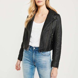 ABERCROMBIE & FITCH LEATHER MOTO JACKET